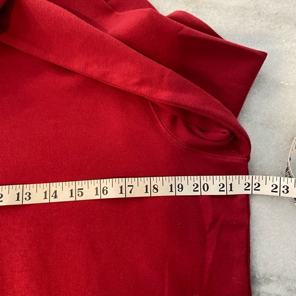 L.L. Bean Size XL Long Sleeve Cotton Turtleneck Pullover Shirt Dark Red Layer - Picture 11 of 11